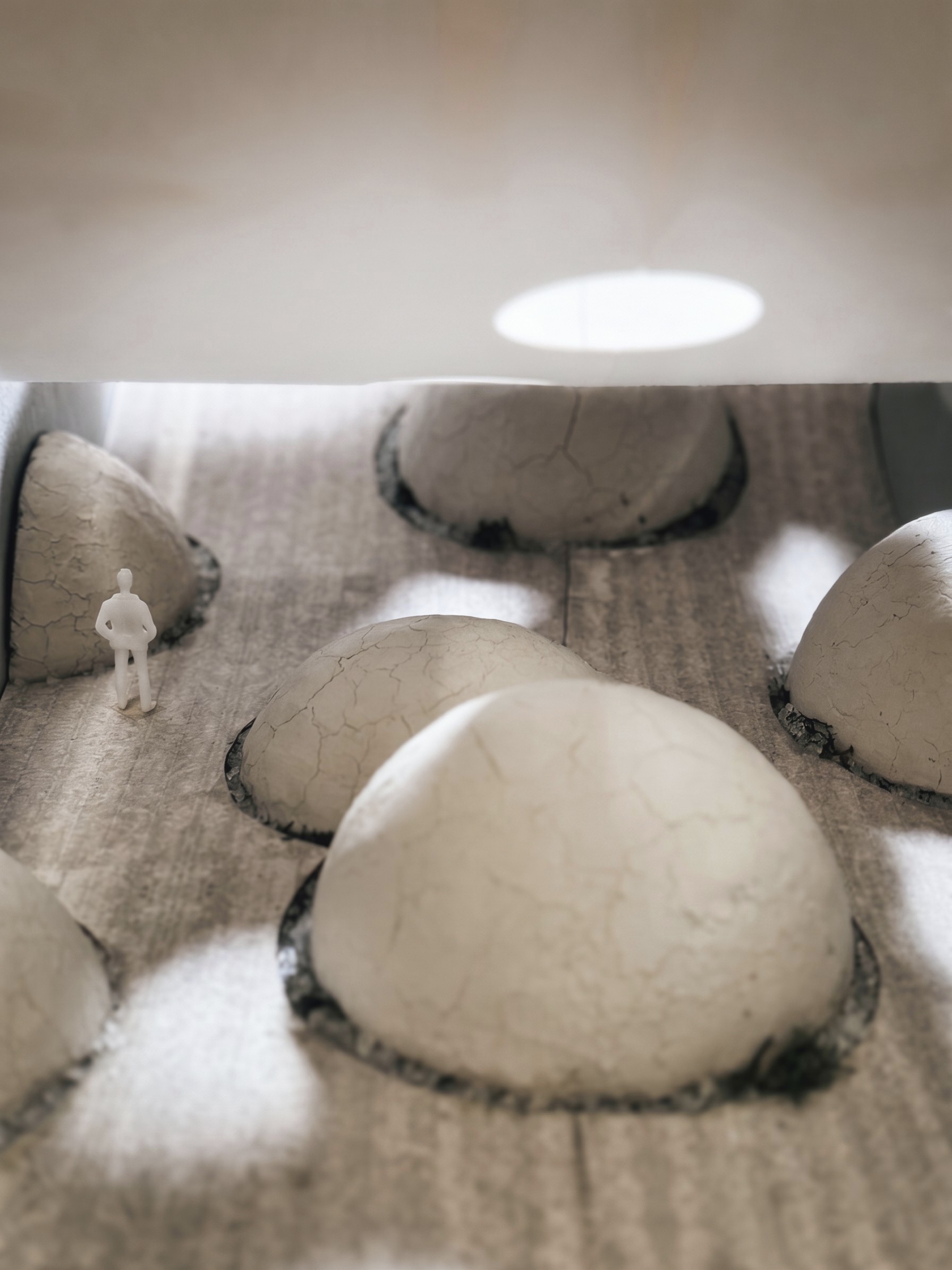 Model view — mounds under an oculus light well